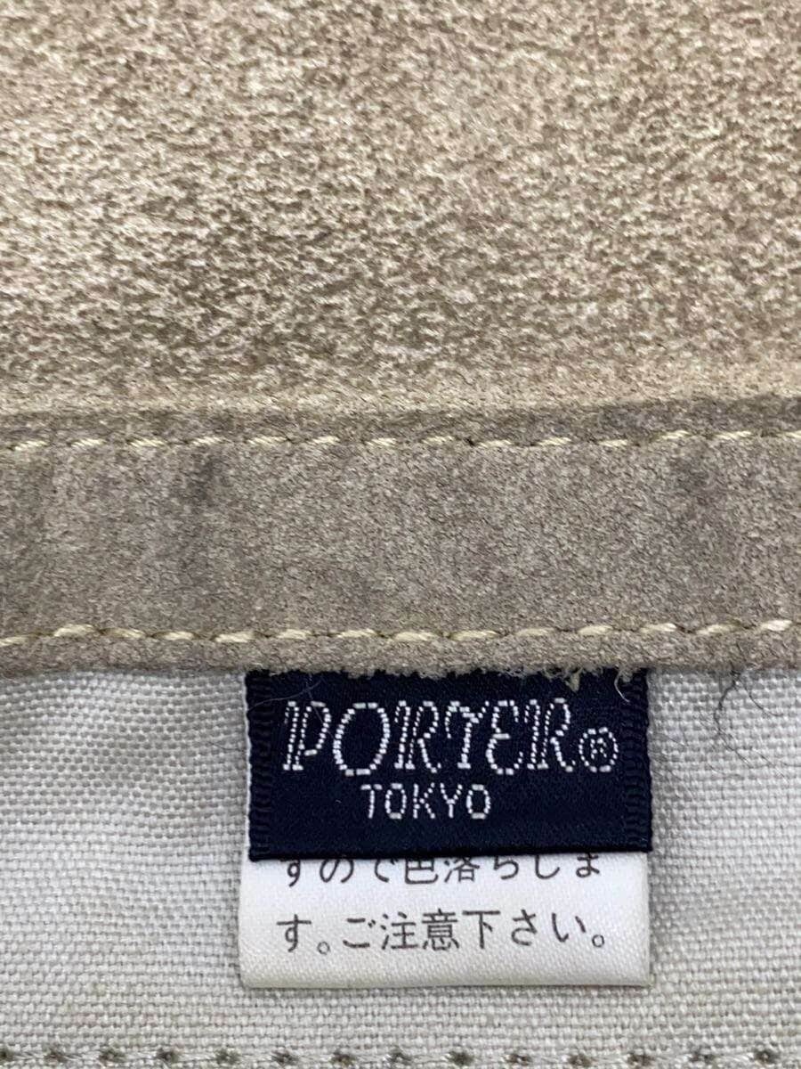 PORTER shoulder bag leather BEG 5