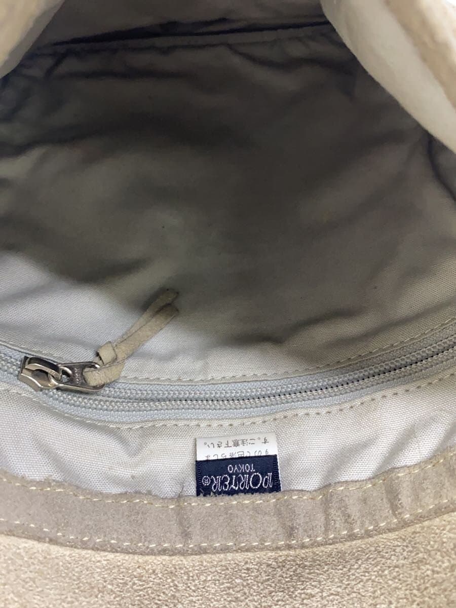 PORTER shoulder bag leather BEG 6