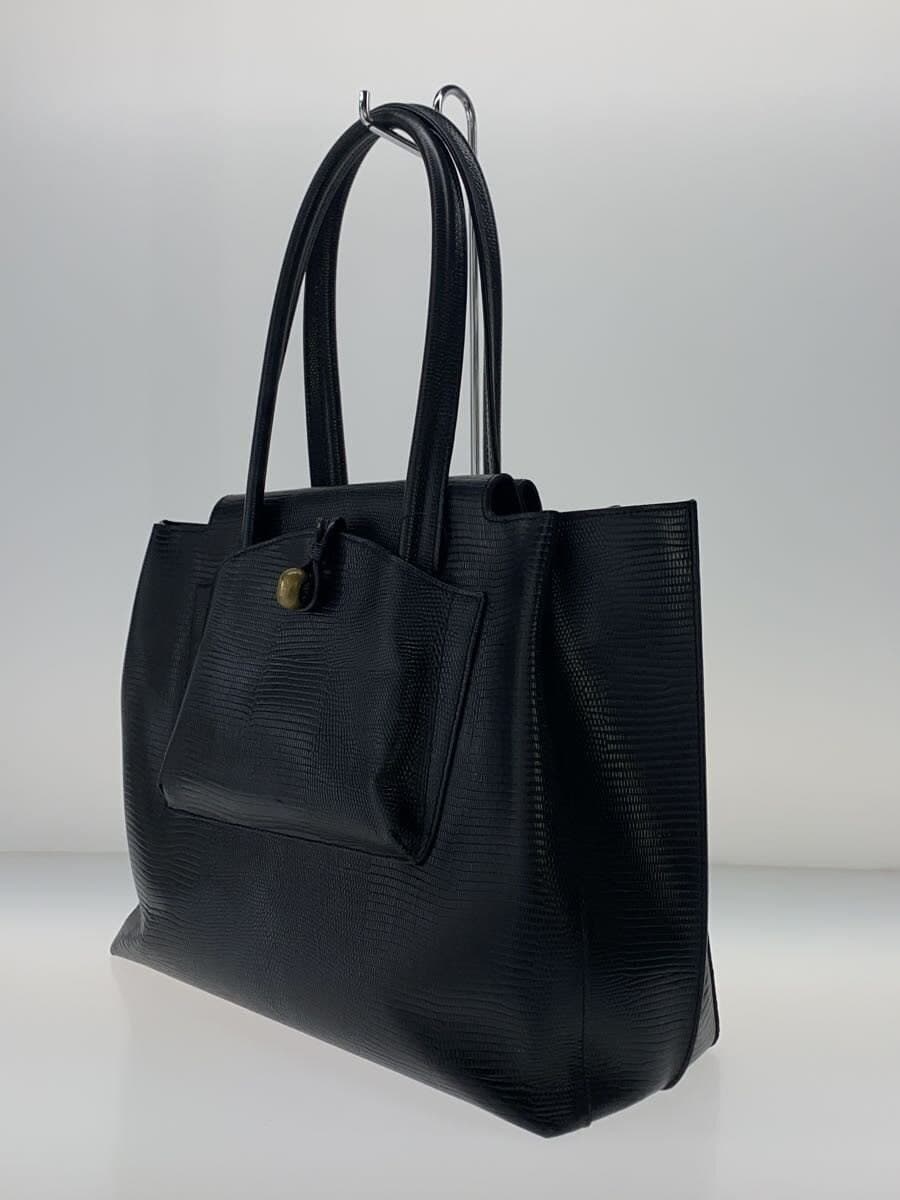 TOFF&LOADSTONE Tote Bag Leather BLK Solid 2