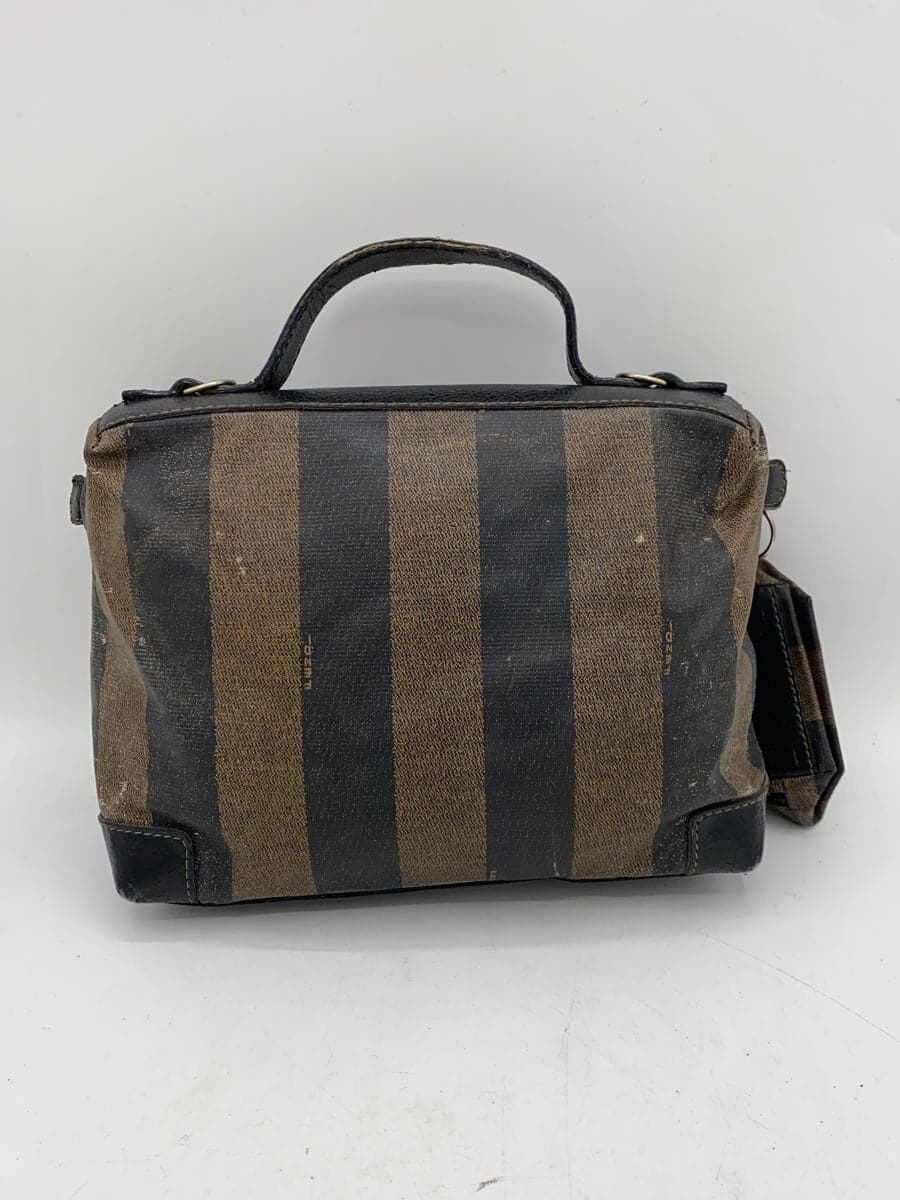 FENDI Shoulder Bag PVC BRW Stripe 3