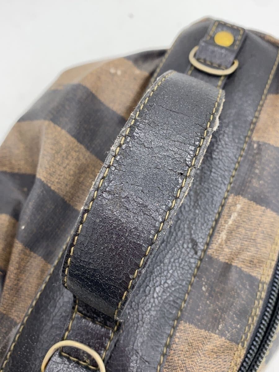 FENDI Shoulder Bag PVC BRW Stripe 7