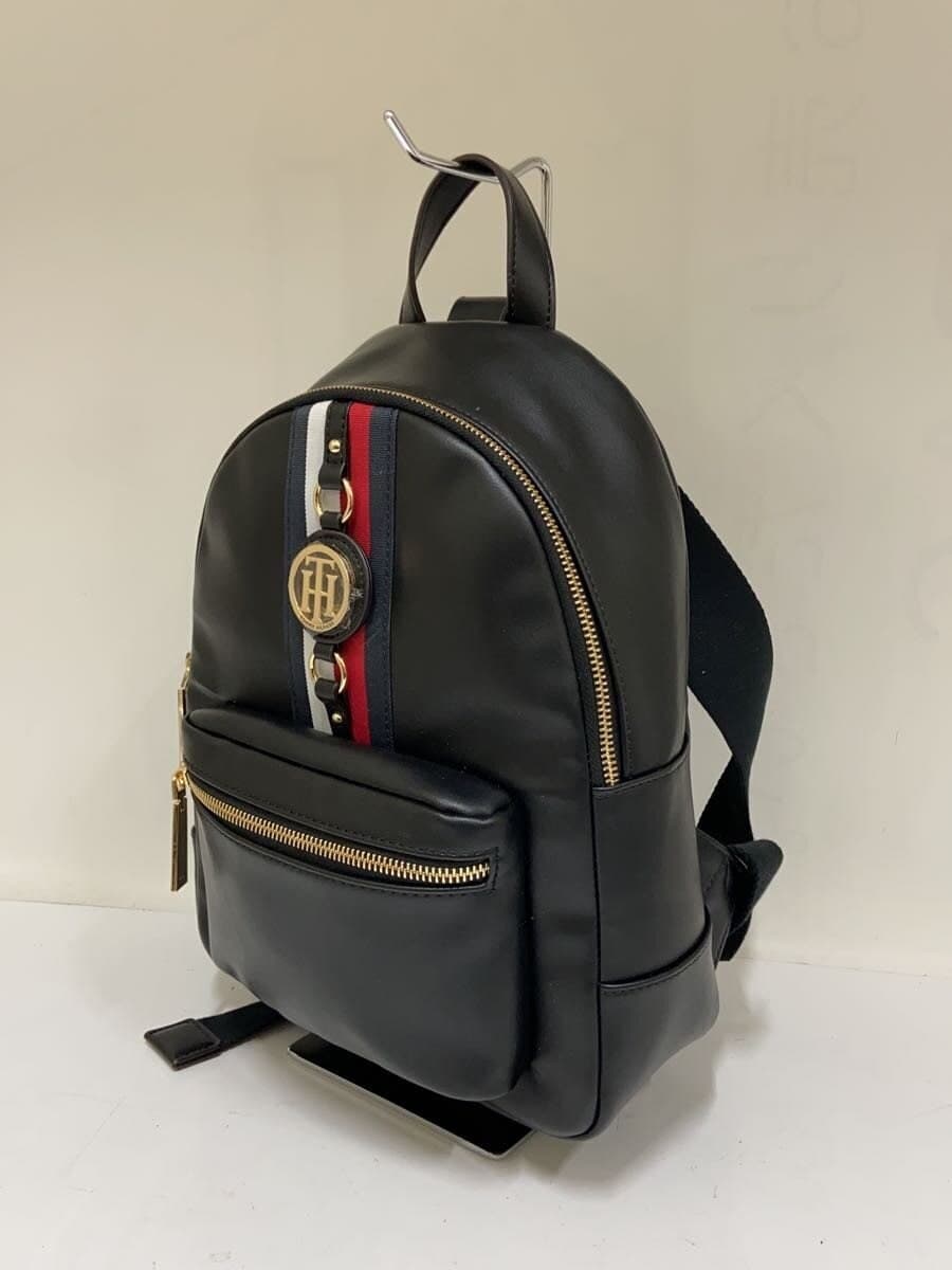 TOMMY HILFIGER Backpack Leather BLK 2