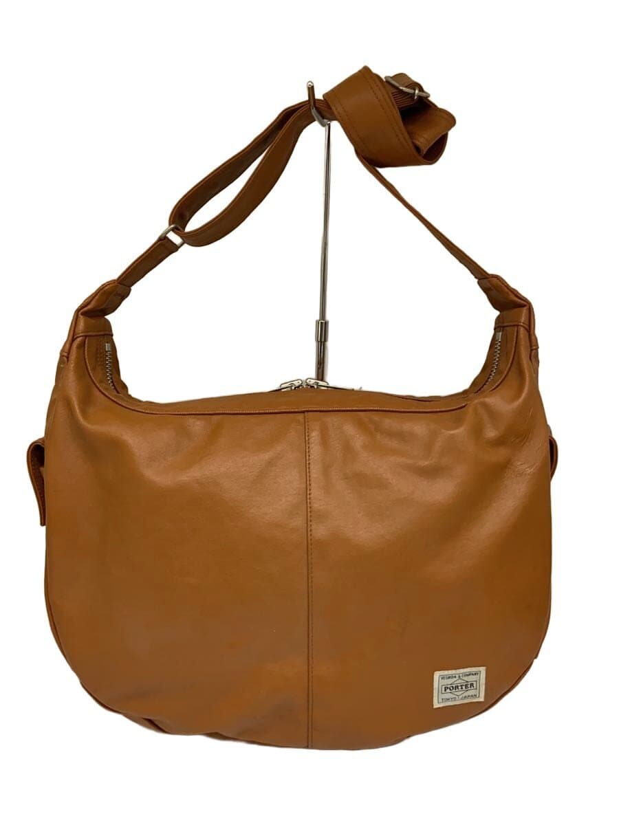 PORTER shoulder bag leather CML plain