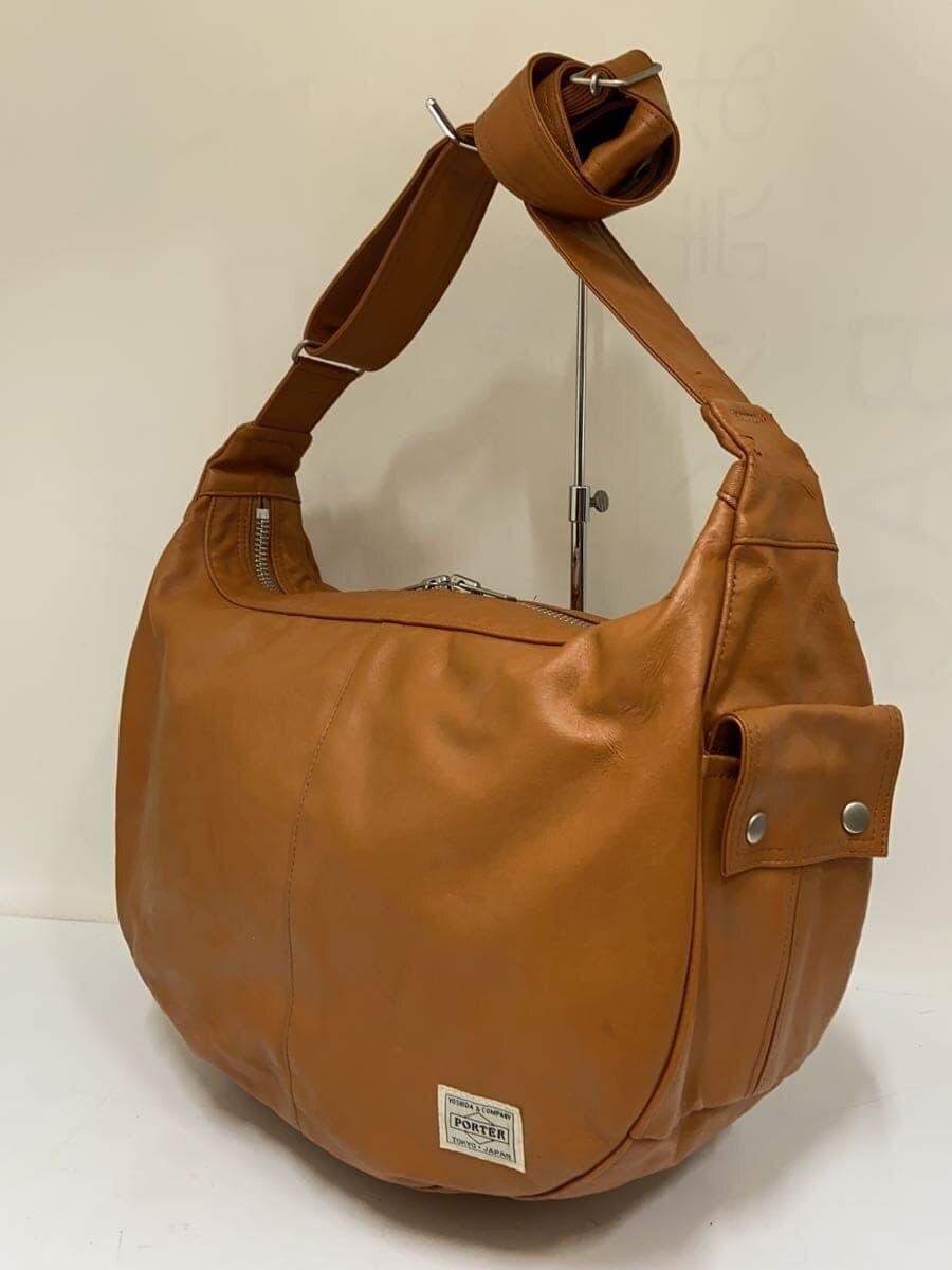 PORTER shoulder bag leather CML plain 2