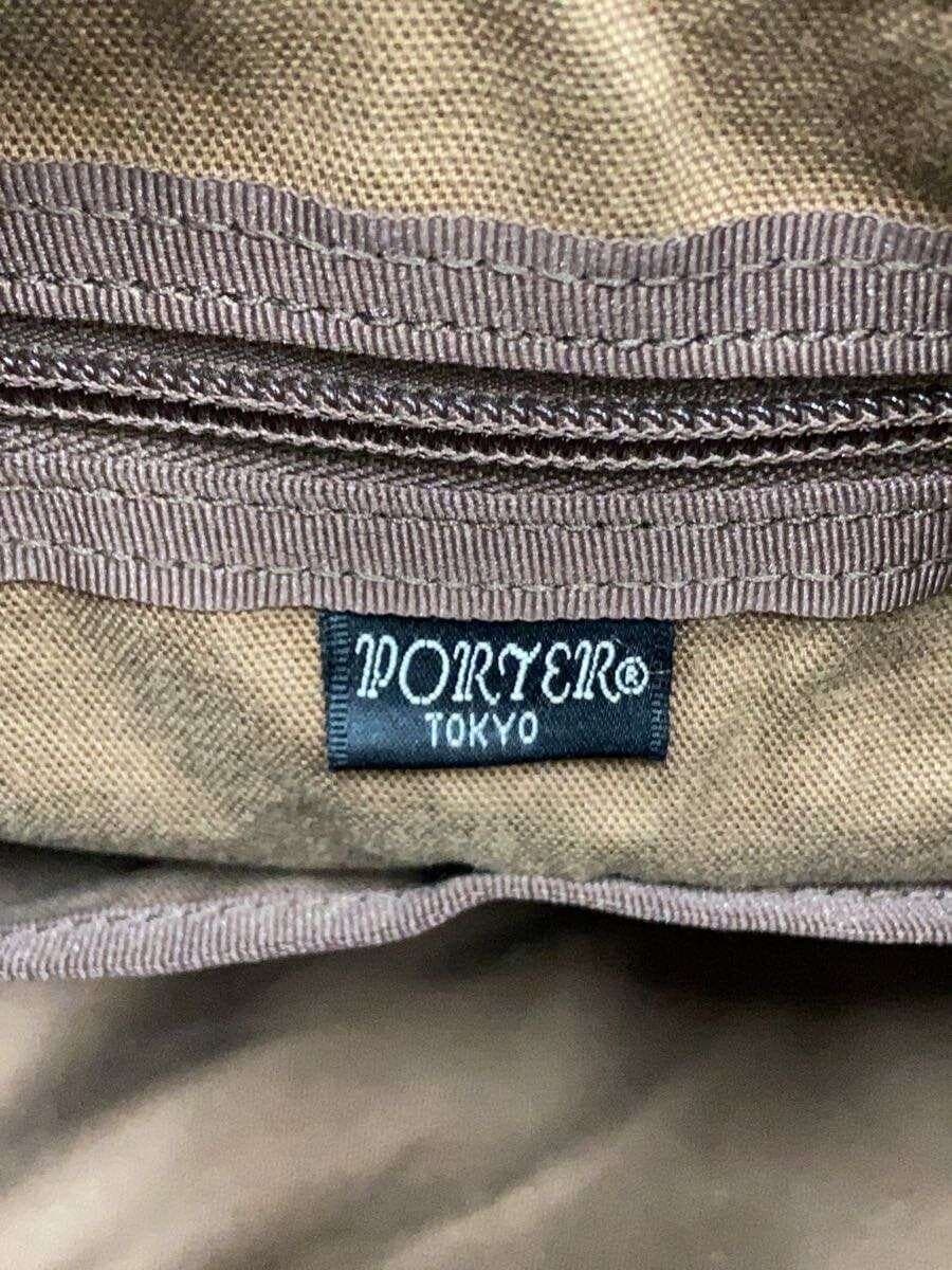 PORTER shoulder bag leather CML plain 5