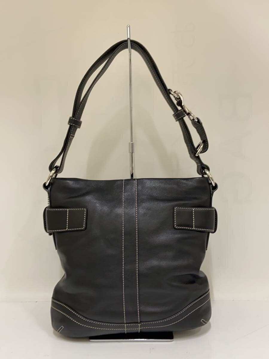 COACH Shoulder Bag Leather Black 1452 3