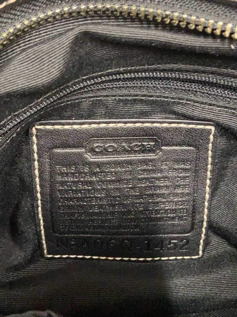 COACH Shoulder Bag Leather Black 1452 5