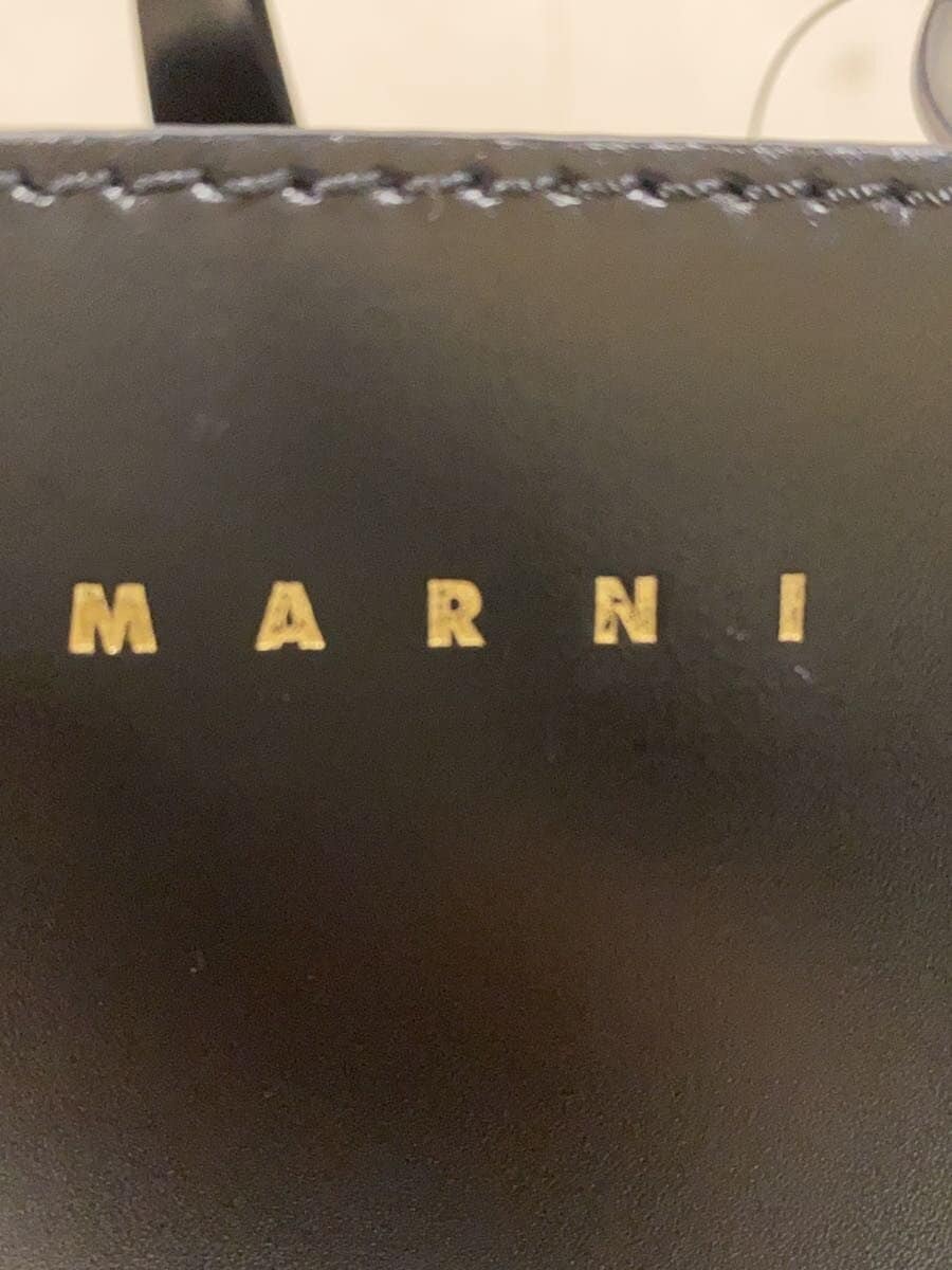 MARNI2-Way MUSEO Tote Bag Leather BLK SHMP0039Y3 5