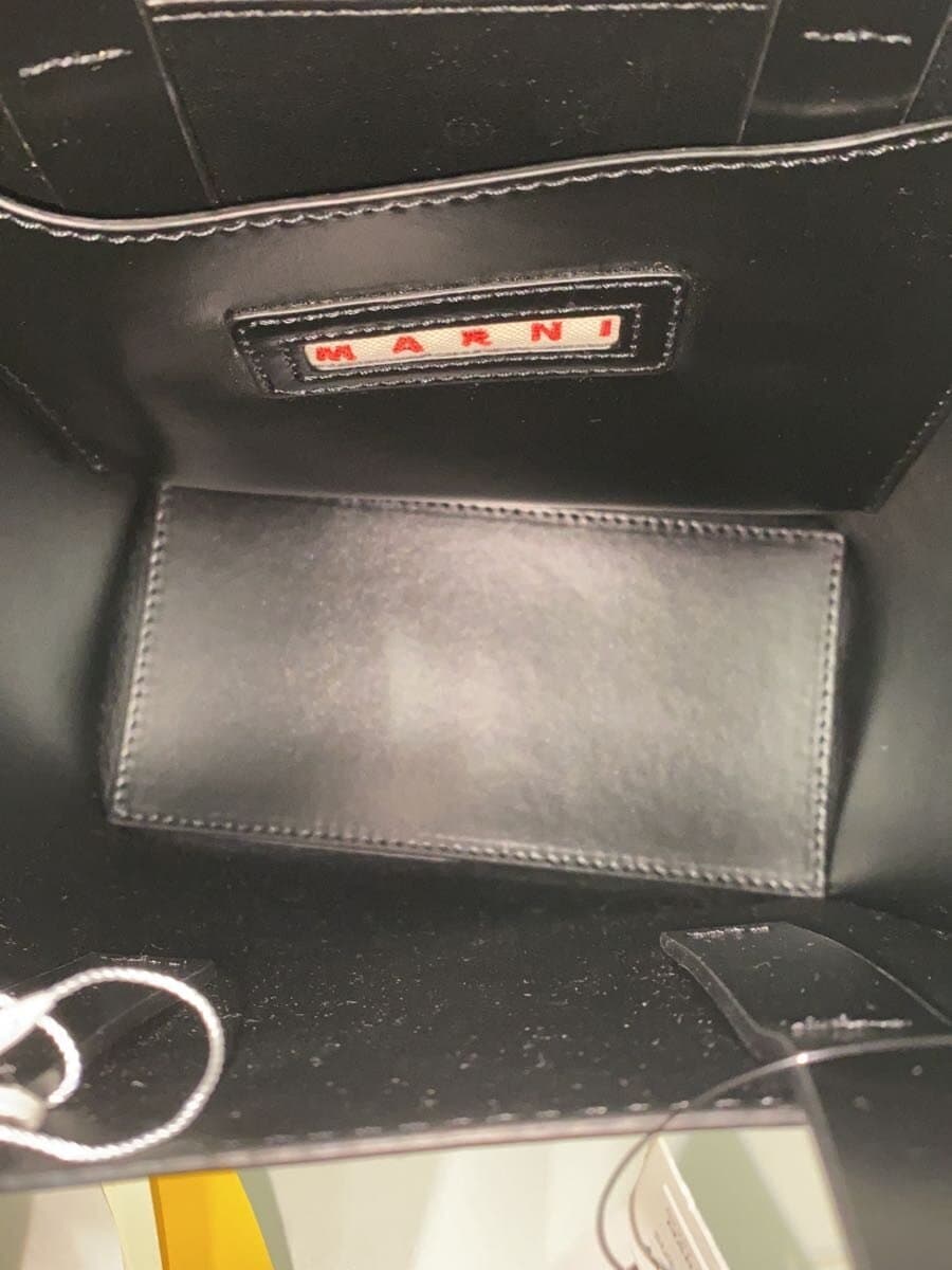 MARNI2-Way MUSEO Tote Bag Leather BLK SHMP0039Y3 7