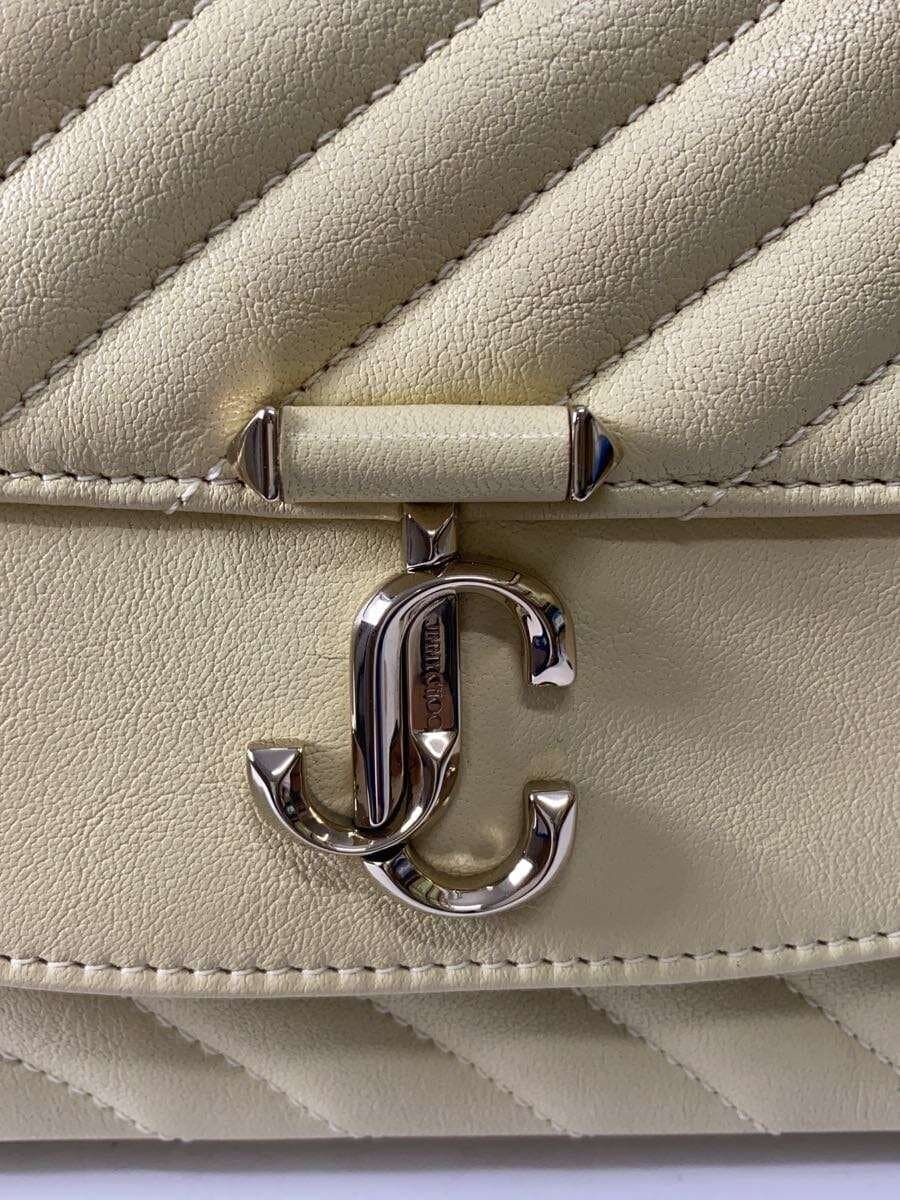 JIMMY CHOO Shoulder Bag Leather CRM Solid 5
