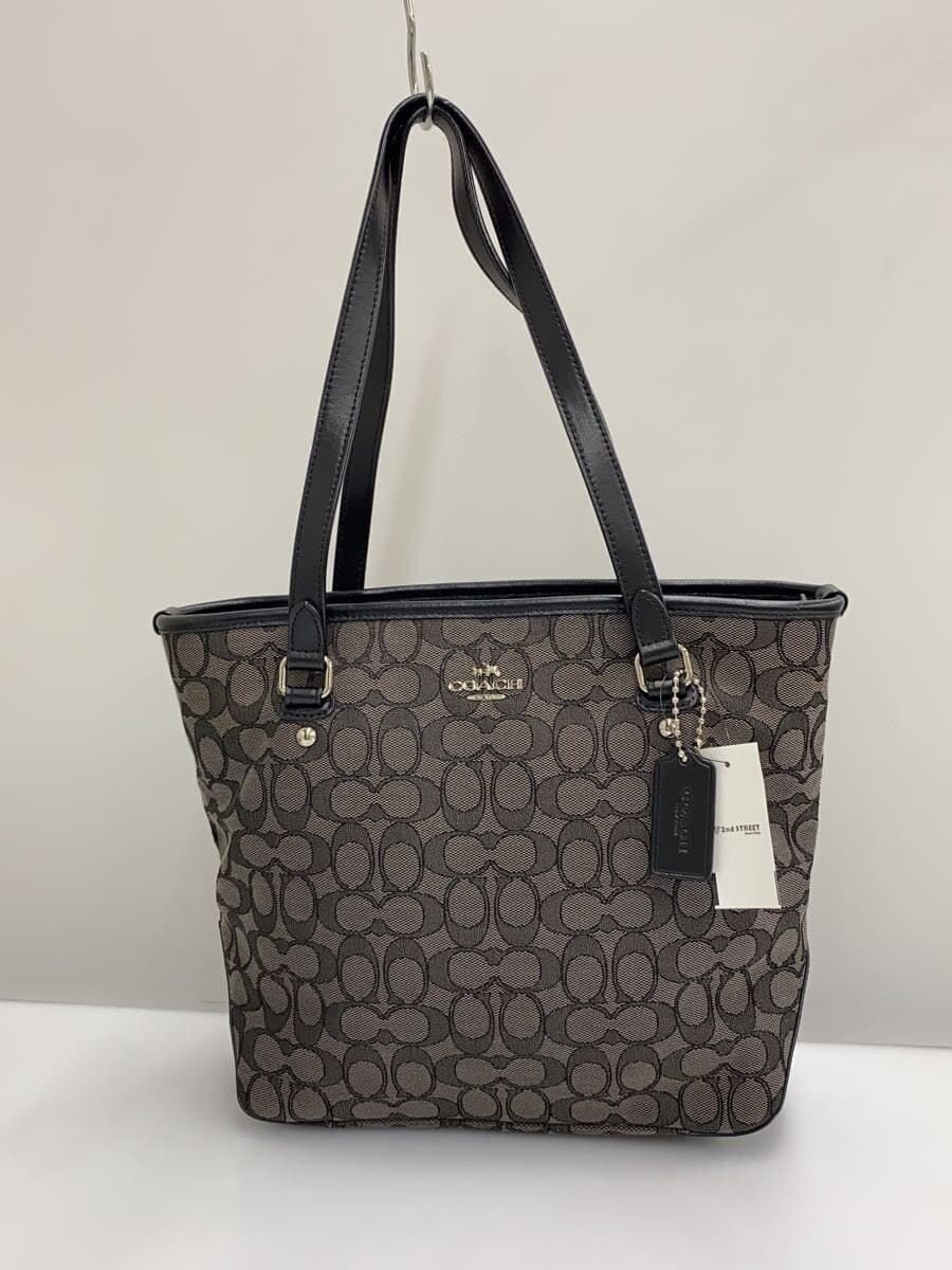 COACH Shoulder Bag Canvas BLK F58282