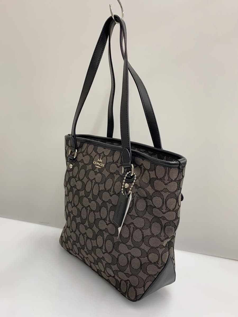 COACH Shoulder Bag Canvas BLK F58282 2