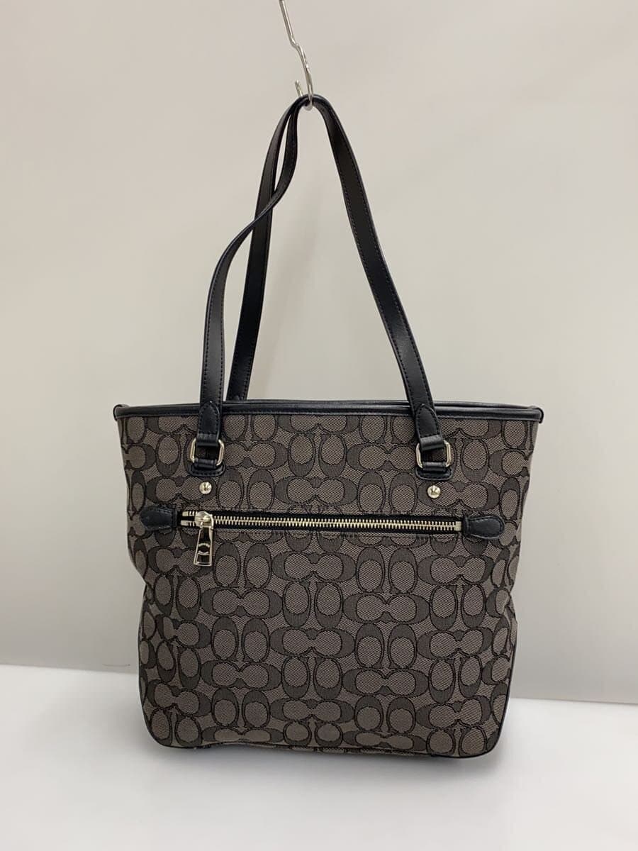 COACH Shoulder Bag Canvas BLK F58282 3
