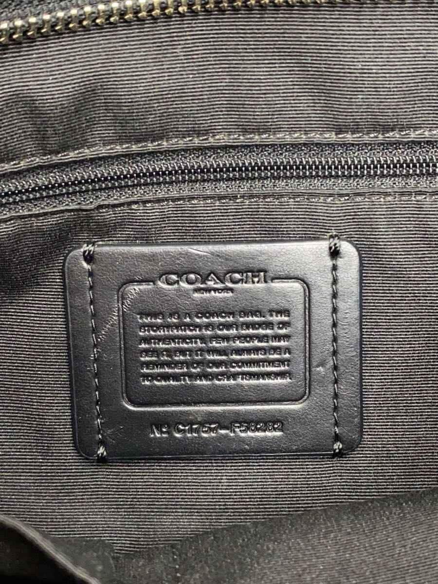 COACH Shoulder Bag Canvas BLK F58282 5