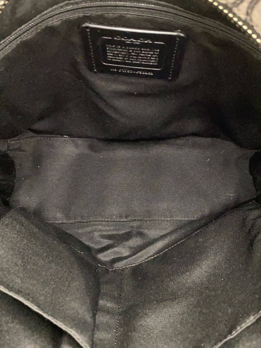 COACH Shoulder Bag Canvas BLK F58282 6