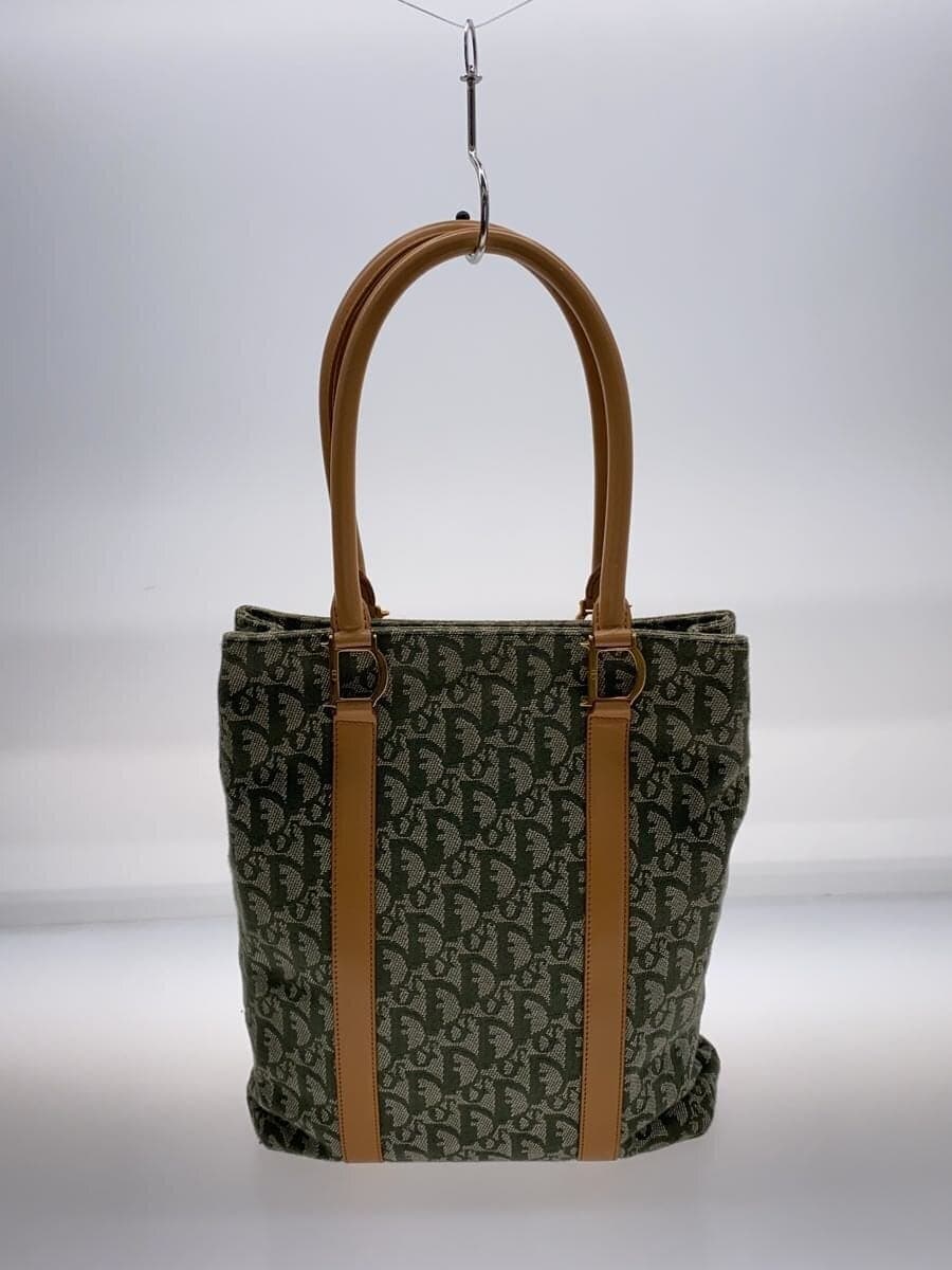 Christian Dior tote bag canvas KHK monogram 3