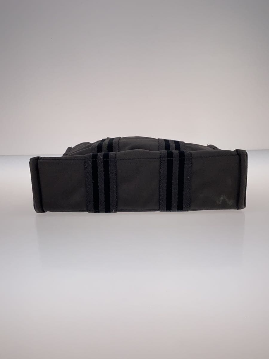 HERMES Handbag Canvas GRY Solid 4