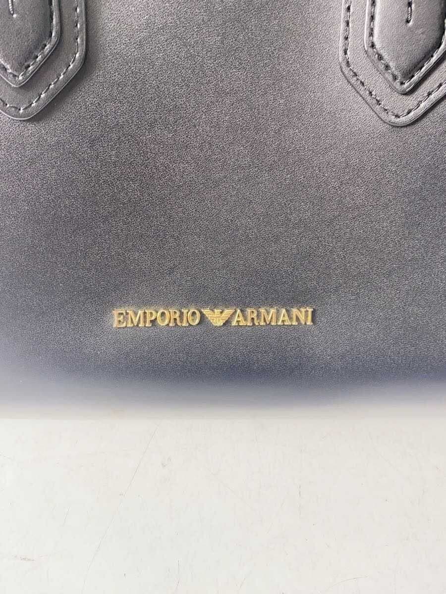EMPORIO ARMANI Handbag Leather BLK Solid 5