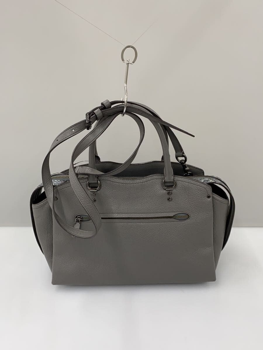 COACH Handbag_All Leather Leather GRY 67710 3