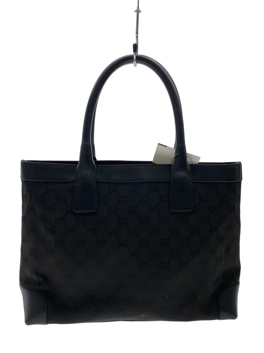 GUCCI Tote Bag_GG Canvas Canvas BLK 002･1119