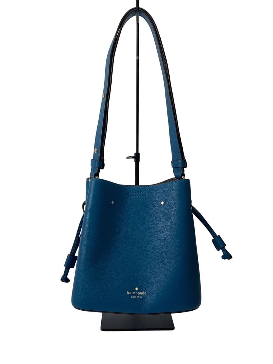 Kate Spade New York shoulder bag leather blue solid WKRU7063