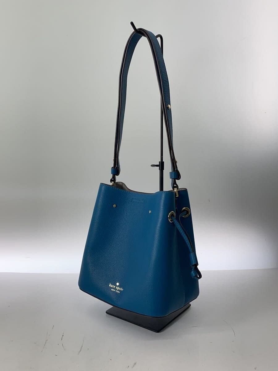 Kate Spade New York shoulder bag leather blue solid WKRU7063 2