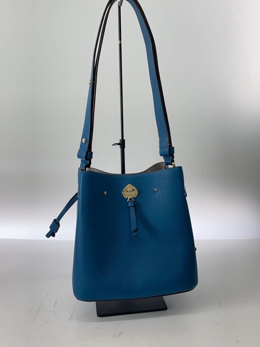 Kate Spade New York shoulder bag leather blue solid WKRU7063 3