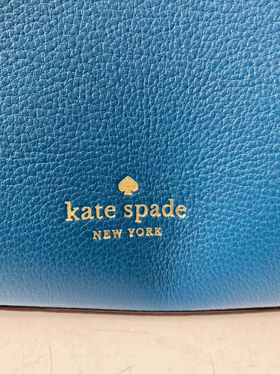 Kate Spade New York shoulder bag leather blue solid WKRU7063 5