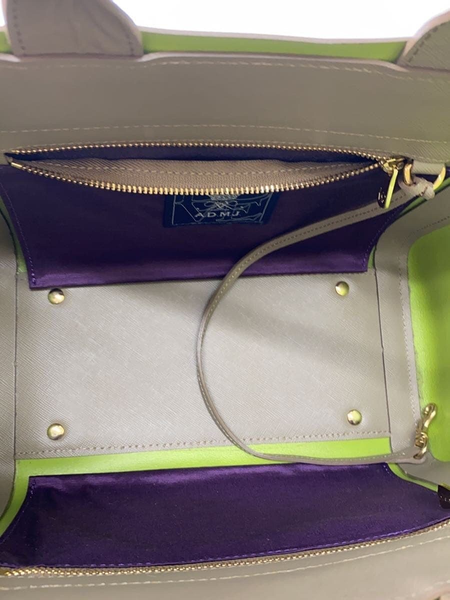 A.D.M.J. handbag leather KHK 6