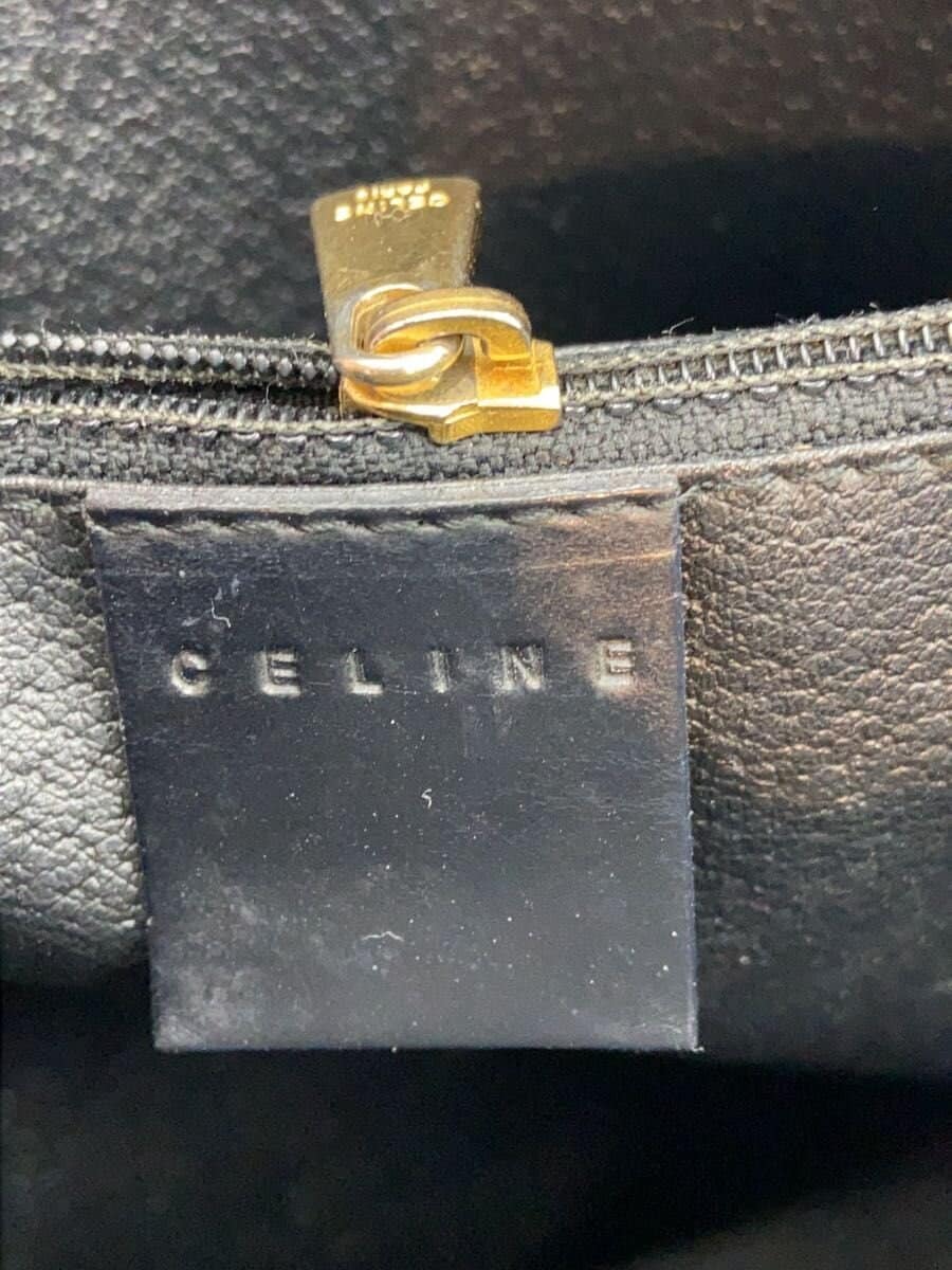 CELINE Handbag Macadam Pattern Leather Brown 5