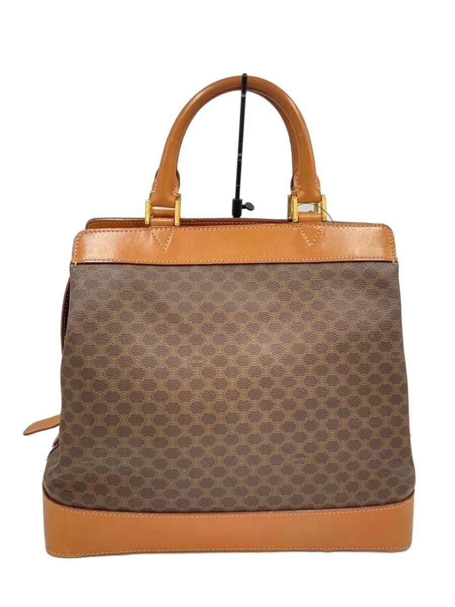 CELINE Handbag PVC Brown All-over Print