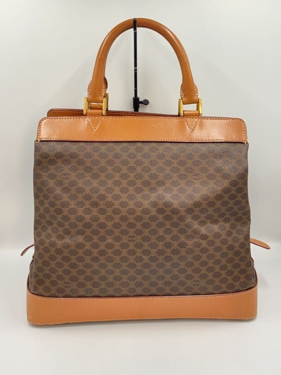 CELINE Handbag PVC Brown All-over Print 3