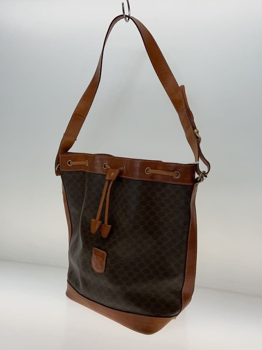 CELINEOLD Drawstring Bag Macadam Pattern Shoulder Bag PVC Brown All Over 2