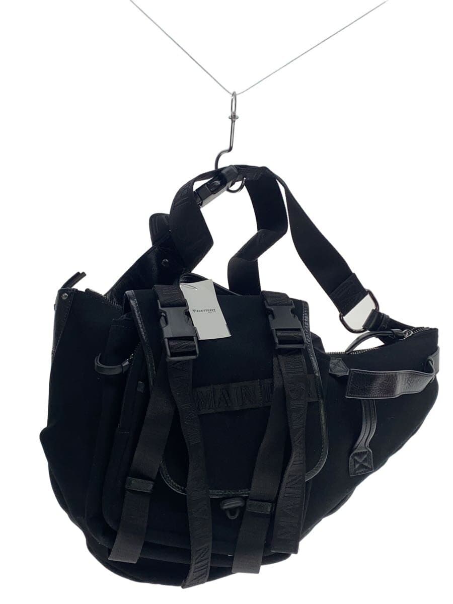 BALMAIN Shoulder Bag Canvas Black