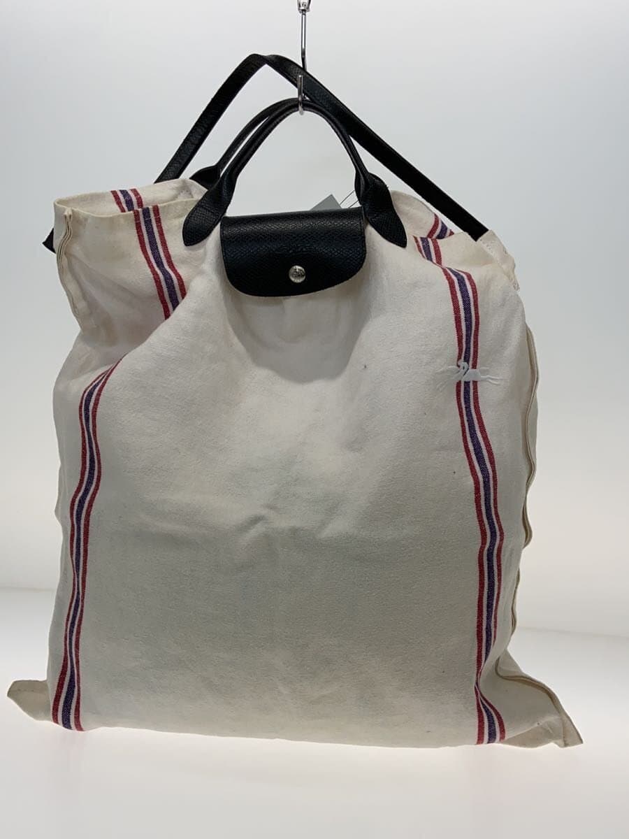 LONGCHAMP × Charvet Tote Bag Canvas White