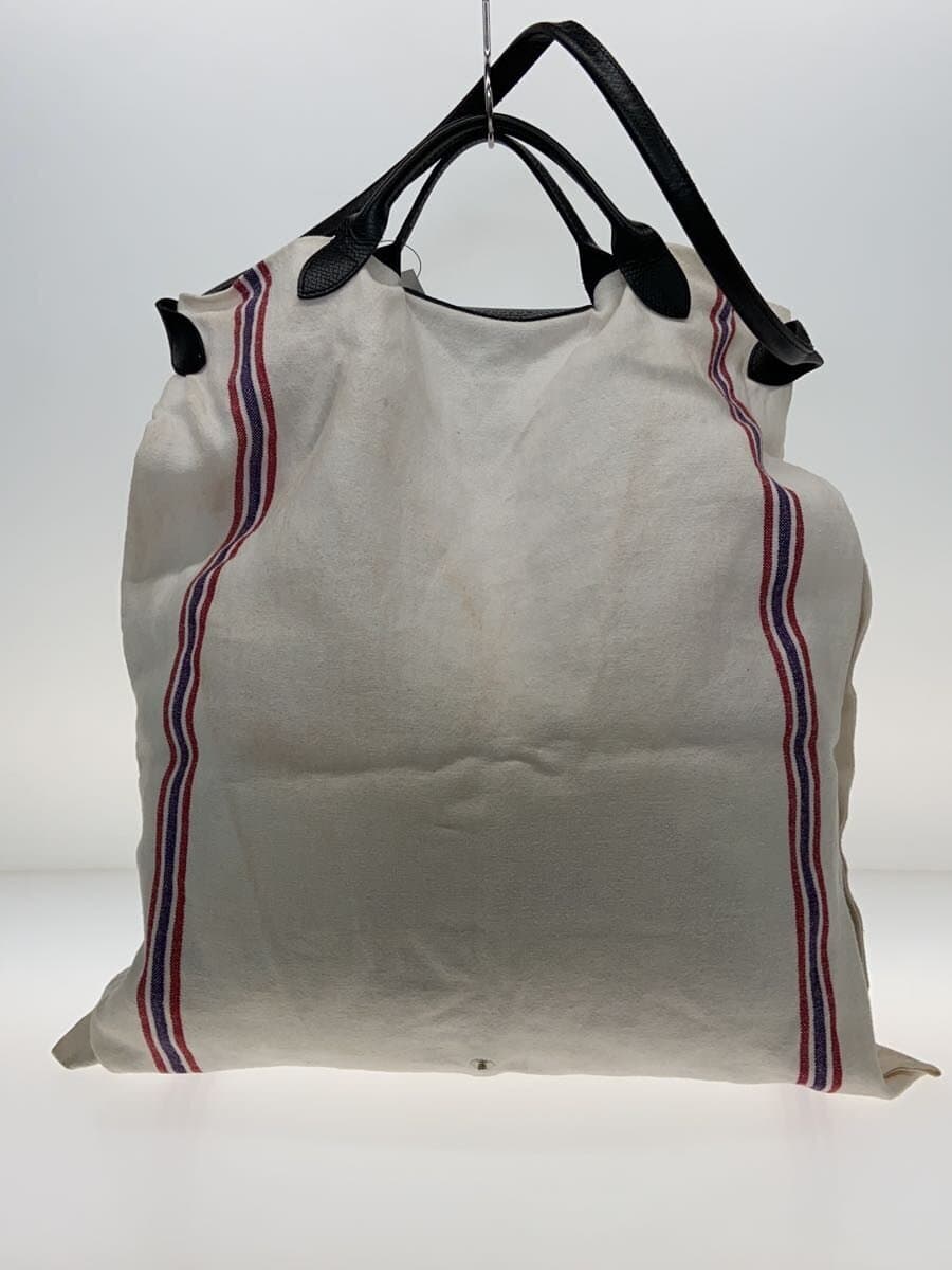 LONGCHAMP × Charvet Tote Bag Canvas White 3