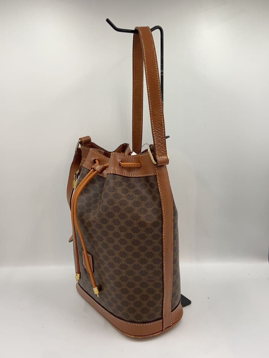 CELINE Shoulder Bag Brown All-over Print 2