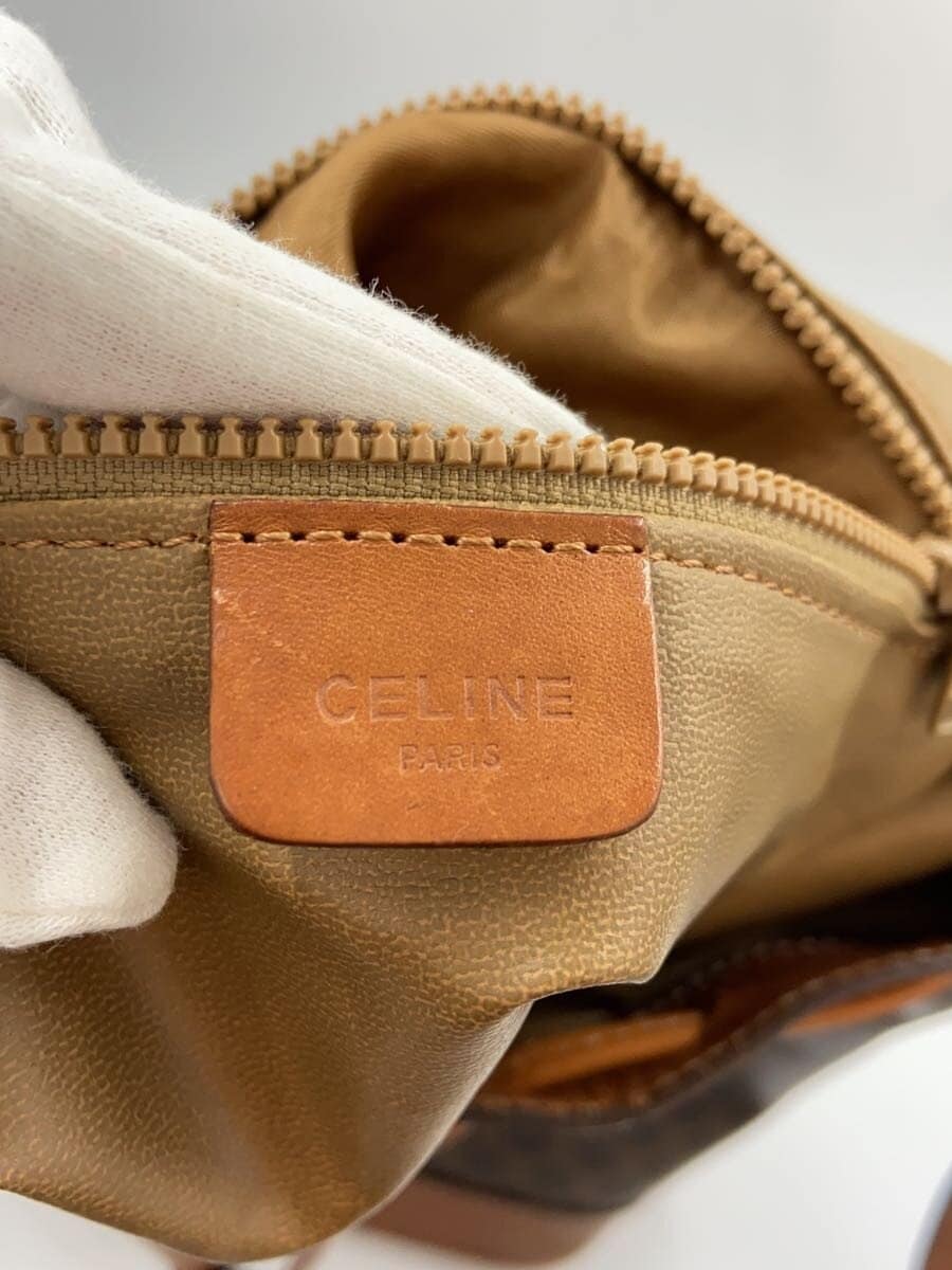 CELINE Shoulder Bag Brown All-over Print 5