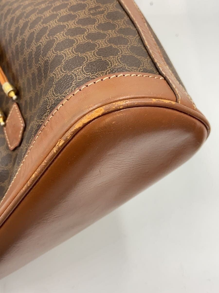 CELINE Shoulder Bag Brown All-over Print 7