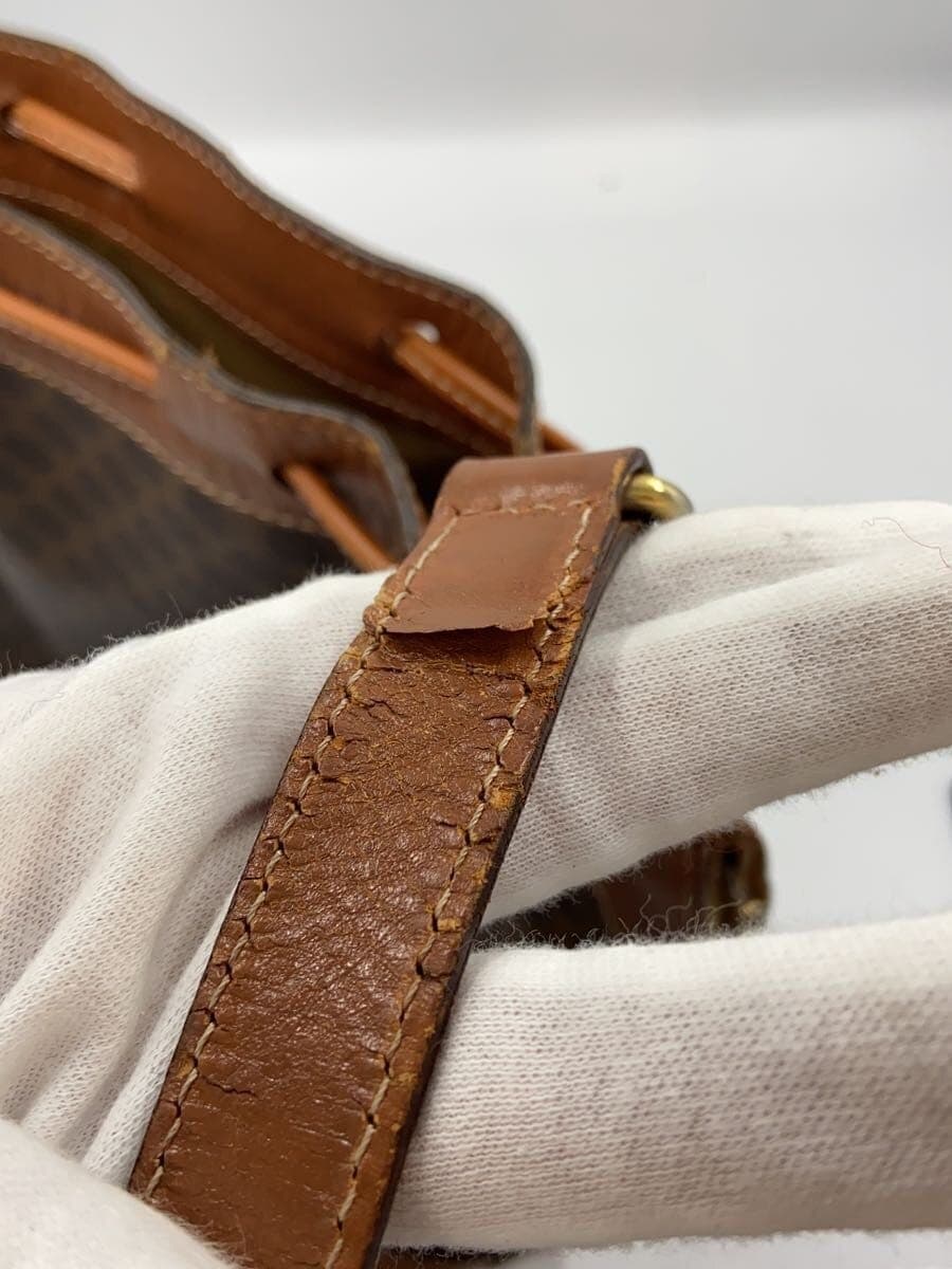 CELINE Shoulder Bag Brown All-over Print 8