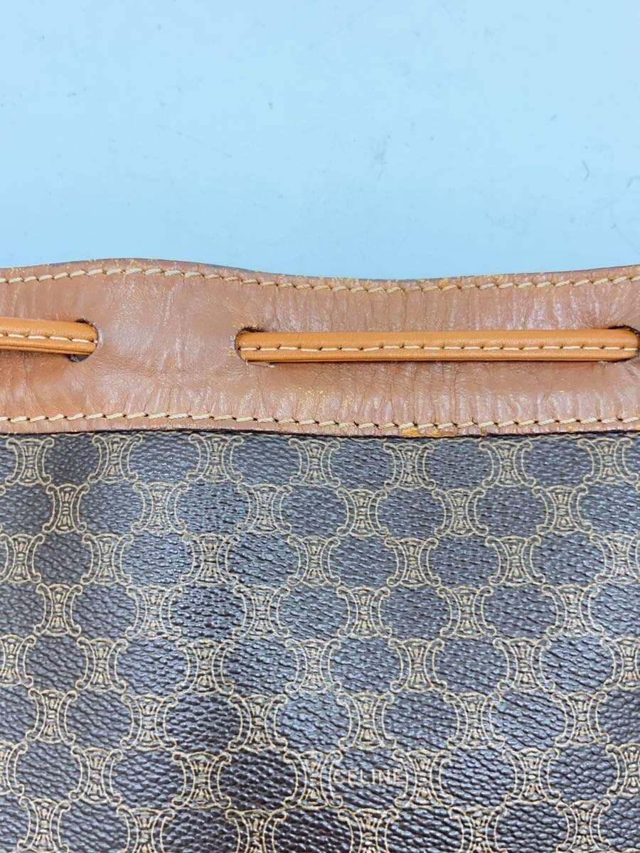 CELINE Shoulder Bag Brown All-over Print 9