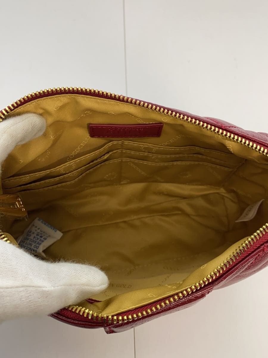 COCOCELUX GOLD Shoulder Bag RED Solid 6
