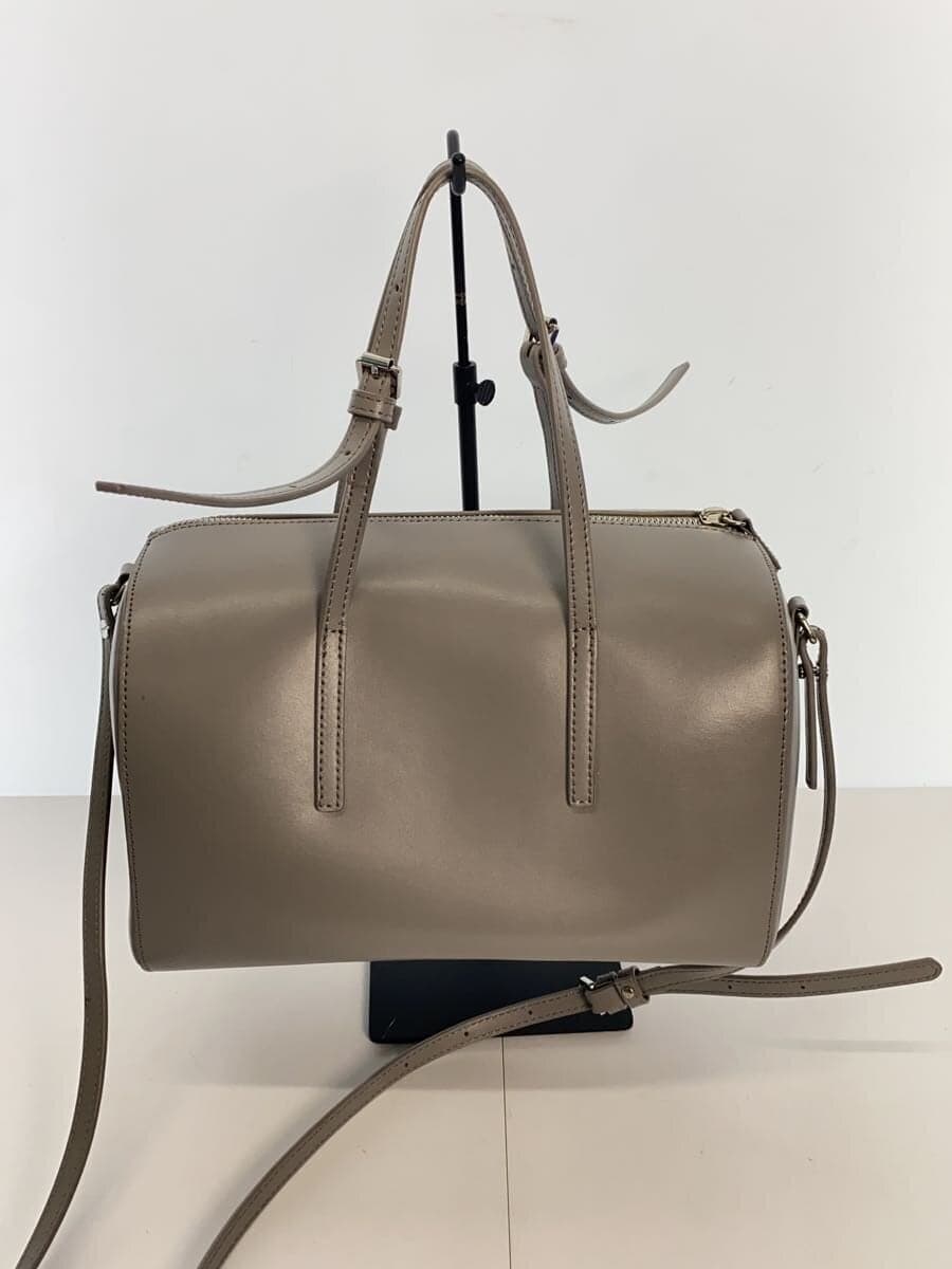 YAHKI Shoulder Bag Leather GRY 2-Way Bag Odor Considered 3