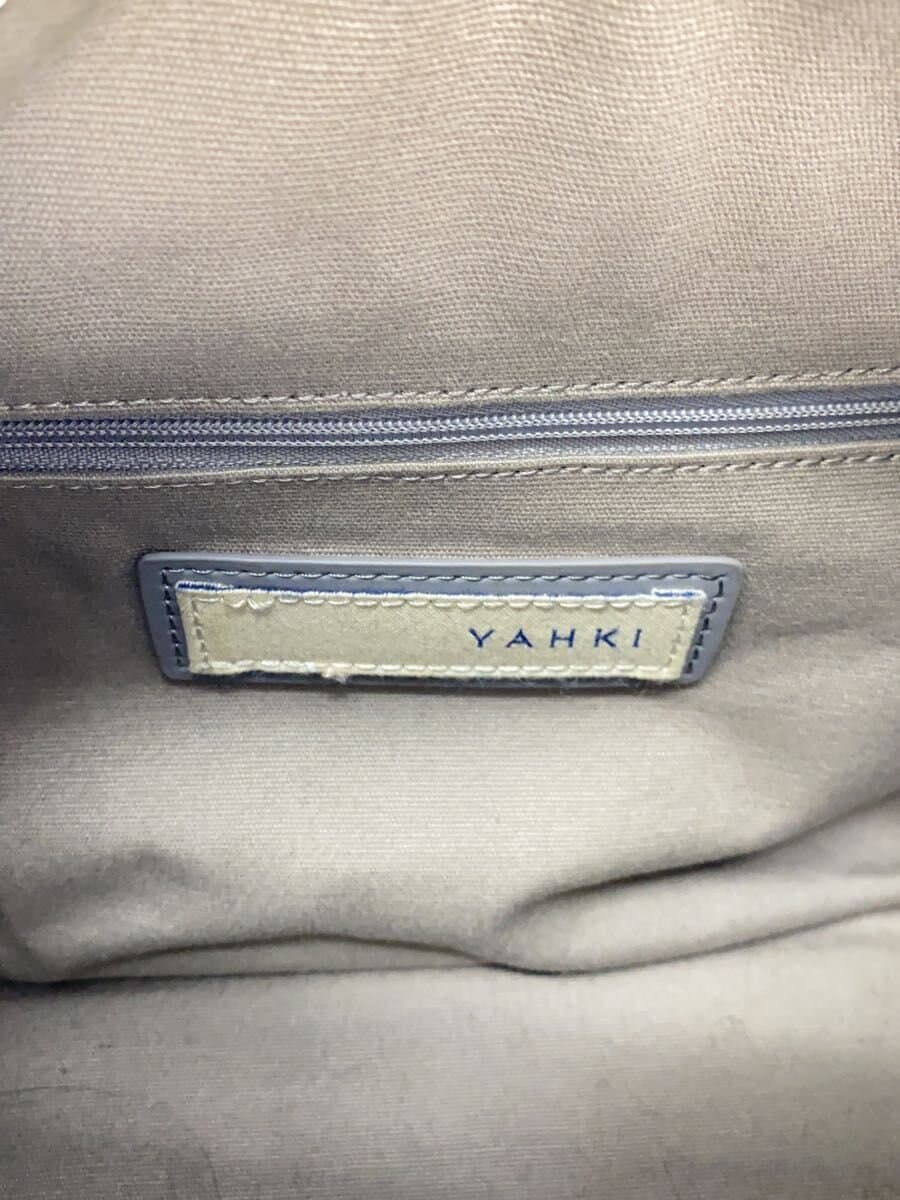 YAHKI Shoulder Bag Leather GRY 2-Way Bag Odor Considered 5