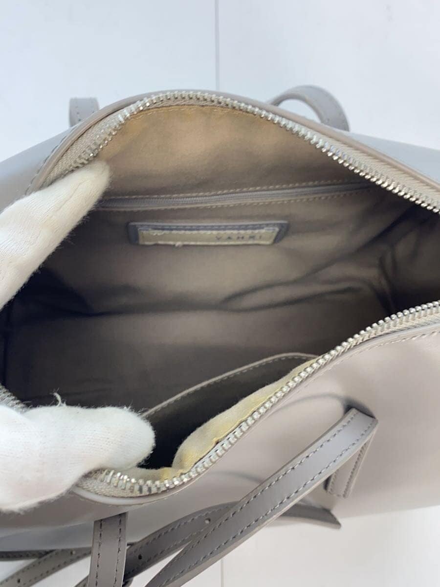 YAHKI Shoulder Bag Leather GRY 2-Way Bag Odor Considered 6