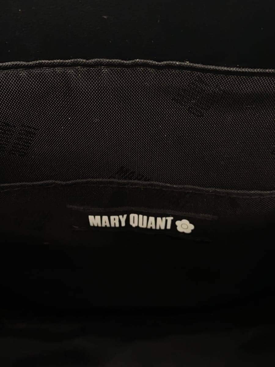 MARY QUANT Daisy Patch 2-Way Tote Shoulder Bag Leather BEG 5