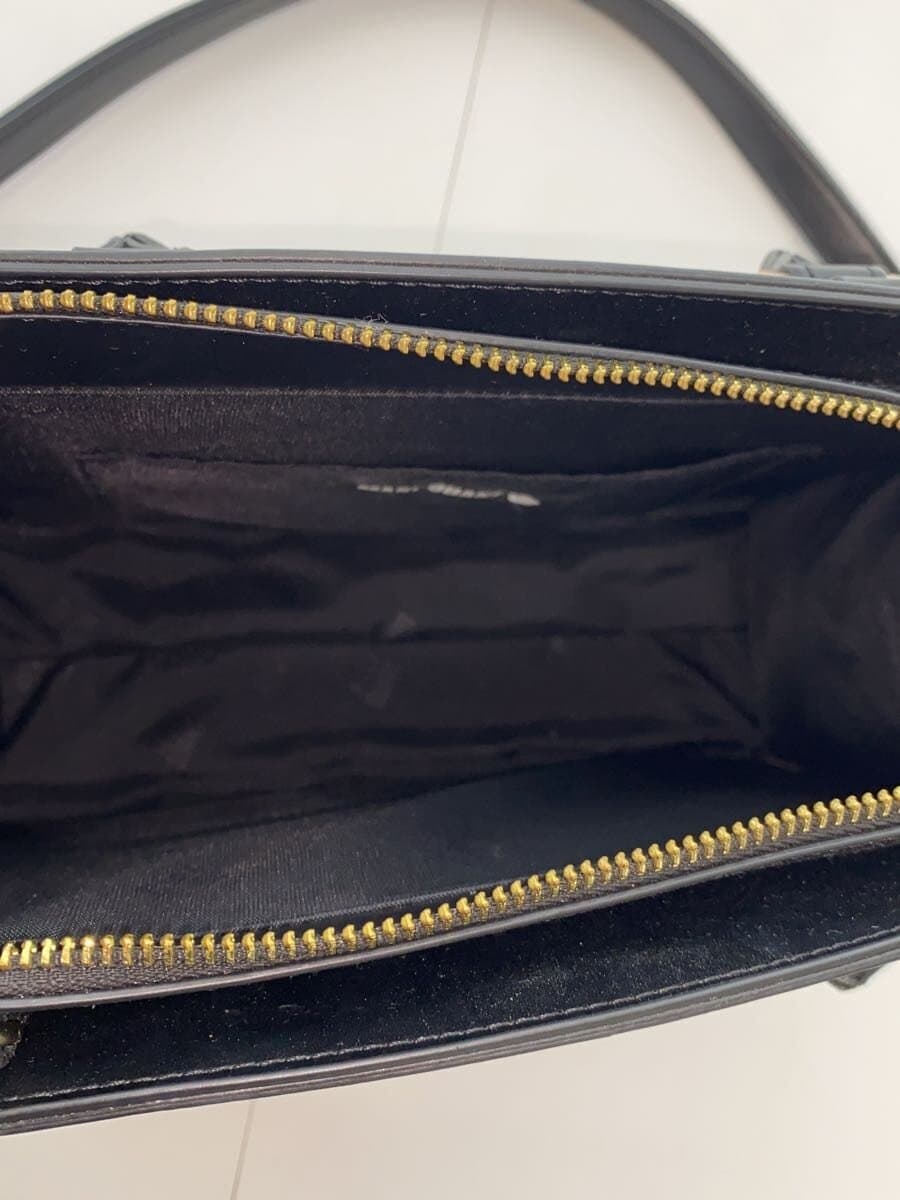 MARY QUANT Daisy Patch 2-Way Tote Shoulder Bag Leather BEG 6