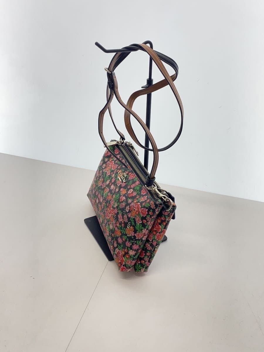 COACH Shoulder Bag PVC BLK Floral F57883 L1681 2