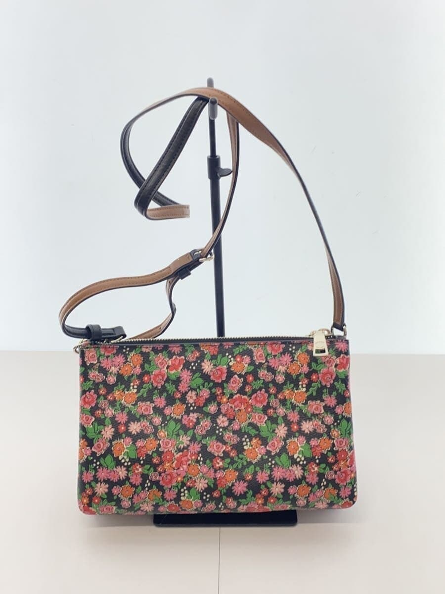 COACH Shoulder Bag PVC BLK Floral F57883 L1681 3