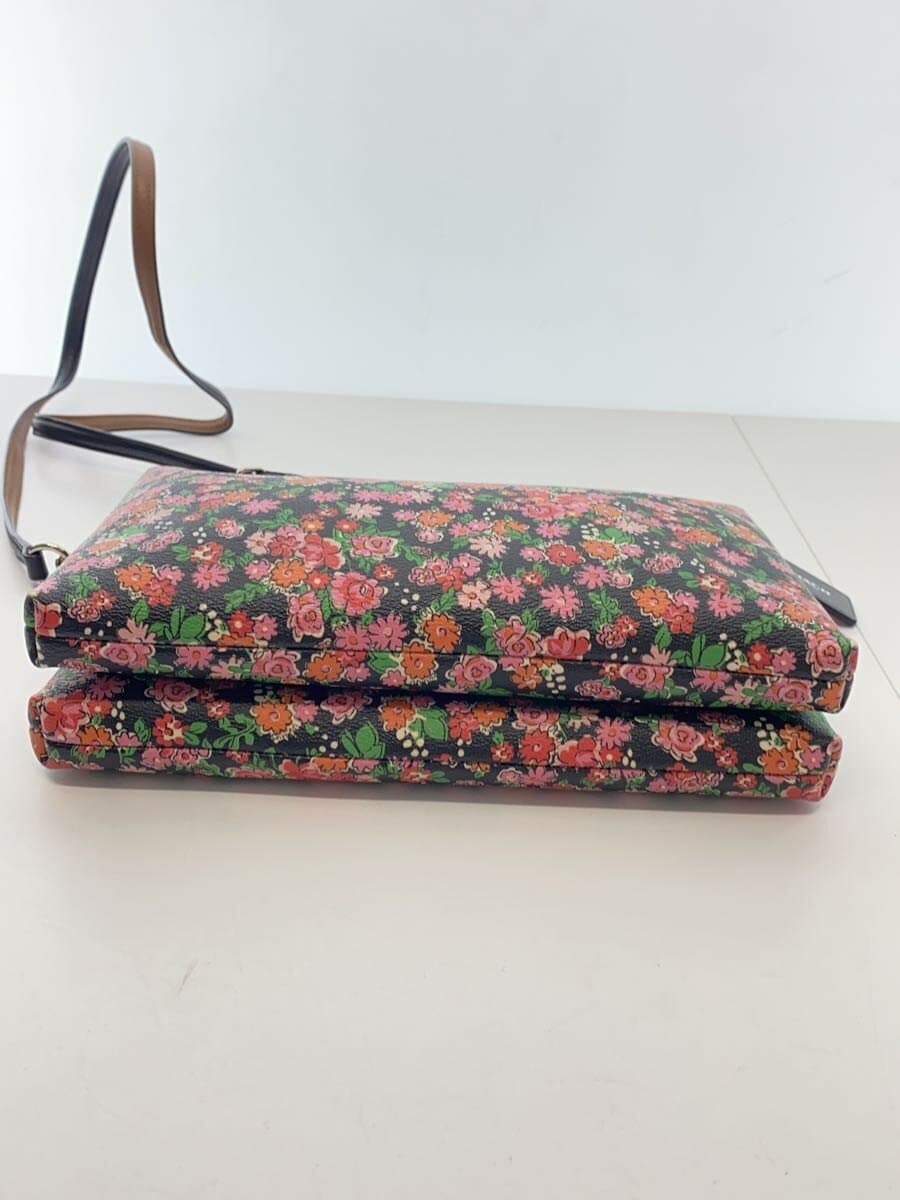 COACH Shoulder Bag PVC BLK Floral F57883 L1681 4